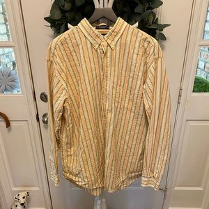 Daniel Cremieux Classic Fit Fine Italian Fabric Stripe Button Down Shirt LS XLT